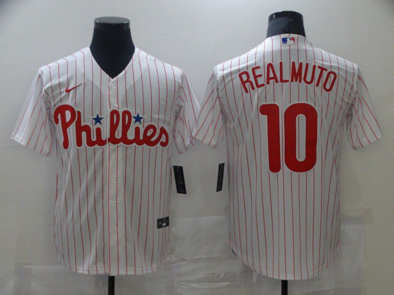 Men Philadelphia Phillies 10 Realmuto White Game 2021 Nike MLB Jerseys